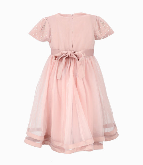 Vestido niña con perlas 2 años / Rosado