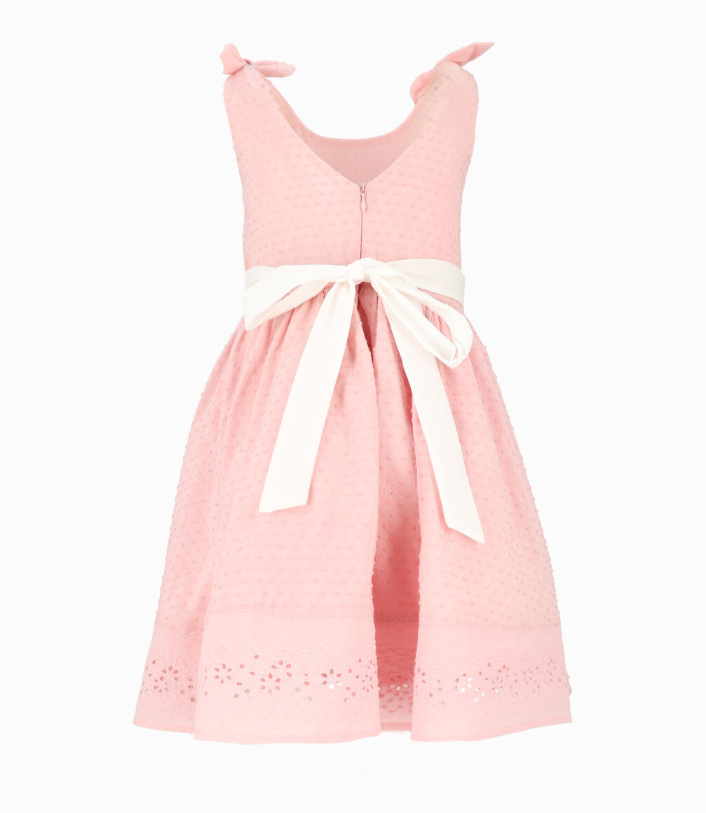 Vestido niña con lazo 2 años / Rosado
