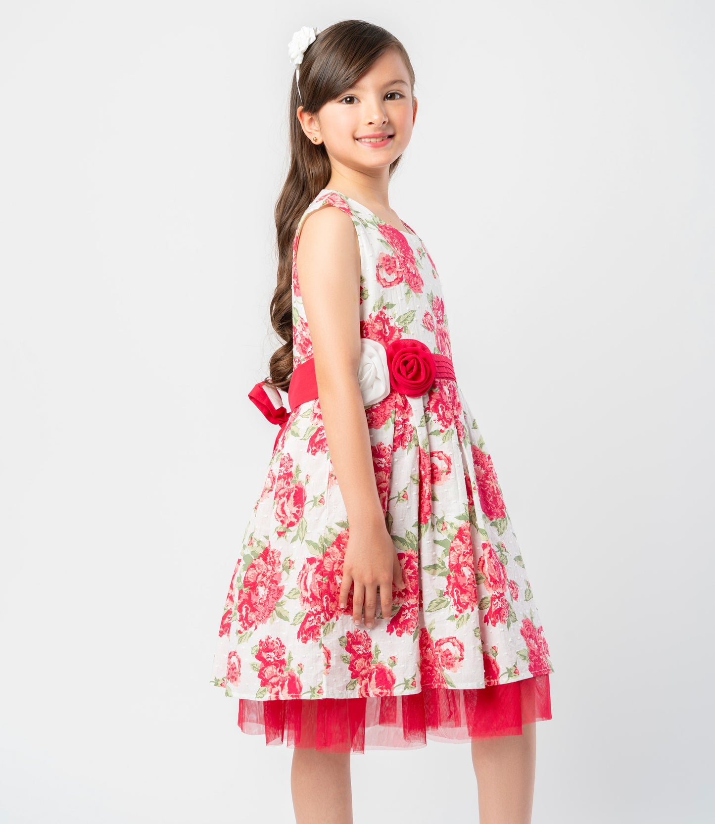 Vestido niña con lazo 2 años / Rojo