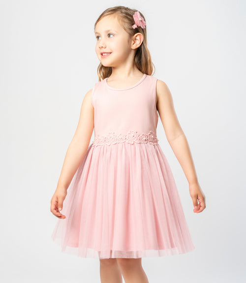 Vestido niña de tul 2 años / Rosado