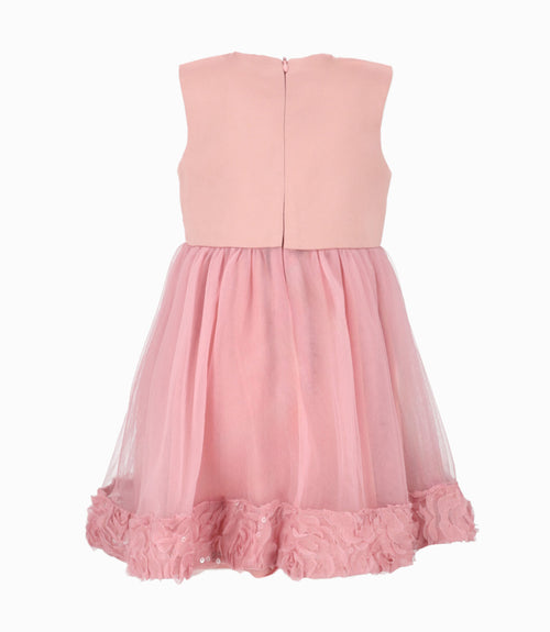 Vestido niña con tul 2 años / Palo Rosa