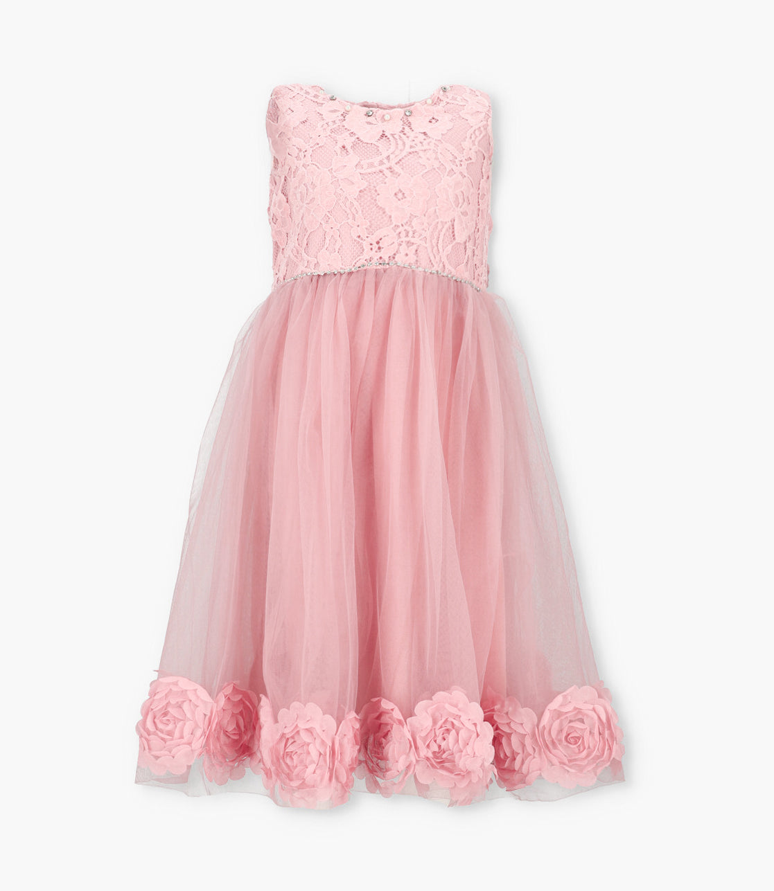 [NO PUBLICAR - GUARDADO] Vestido niña con flores 2 años / Palo Rosa