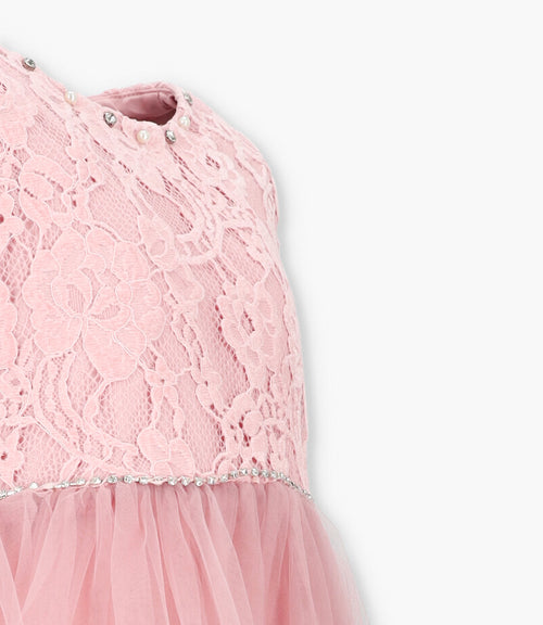 [NO PUBLICAR - GUARDADO] Vestido niña con flores 2 años / Palo Rosa