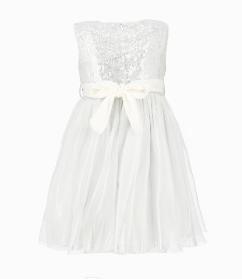 Vestido niña con tul 2 años / Blanco