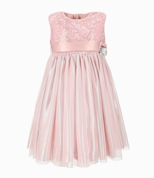Vestido niña con tul 2 años / Palo Rosa