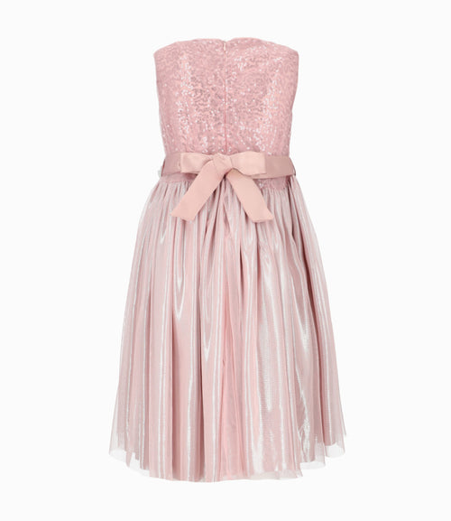 Vestido niña con tul 2 años / Palo Rosa