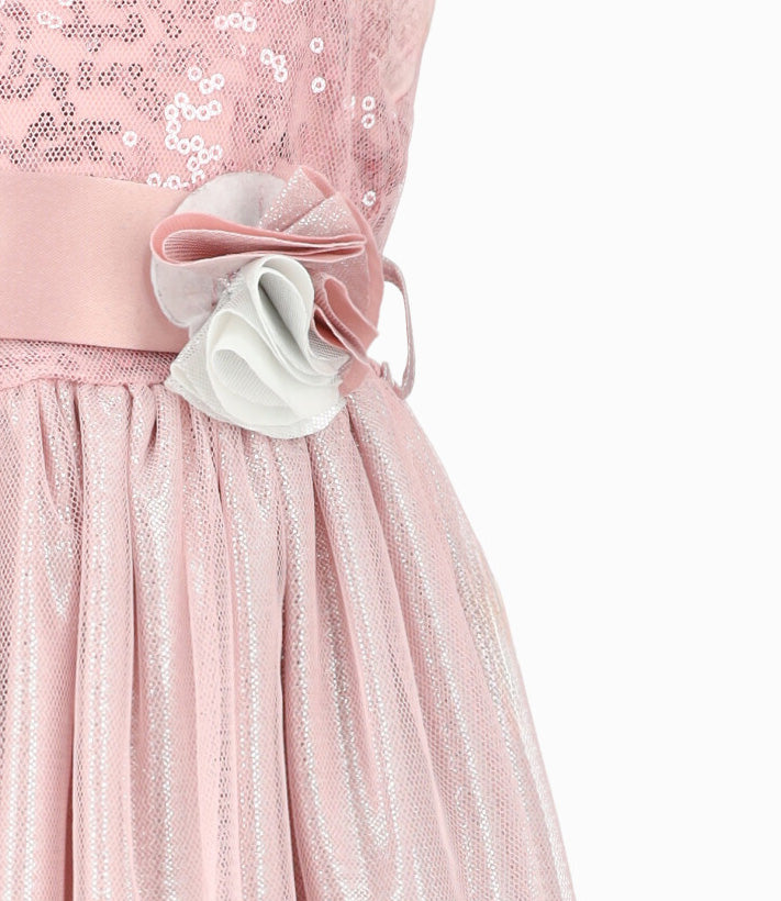 Vestido niña con tul 2 años / Palo Rosa