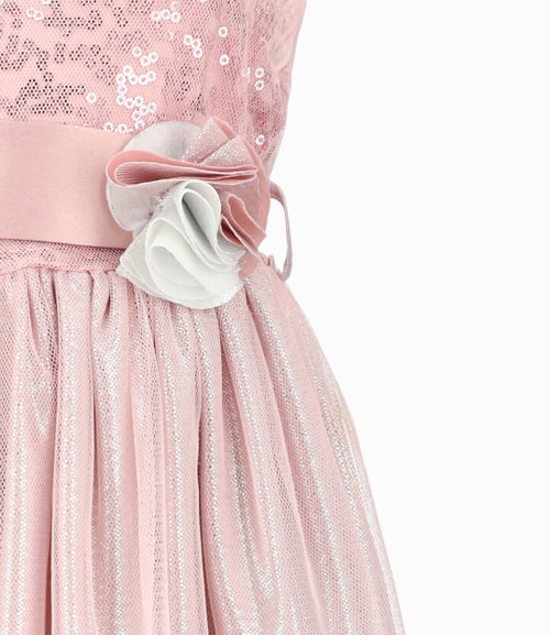 Vestido niña con tul 2 años / Palo Rosa