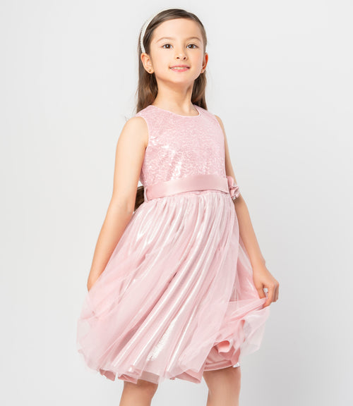 Vestido niña con tul 2 años / Palo Rosa