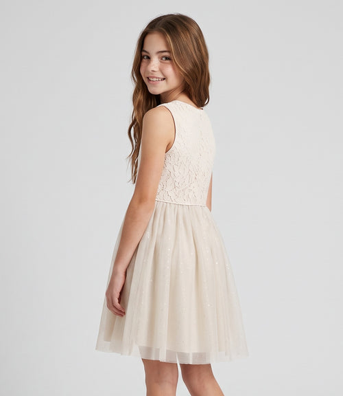 Vestido niña con tul 2 años / Dorado