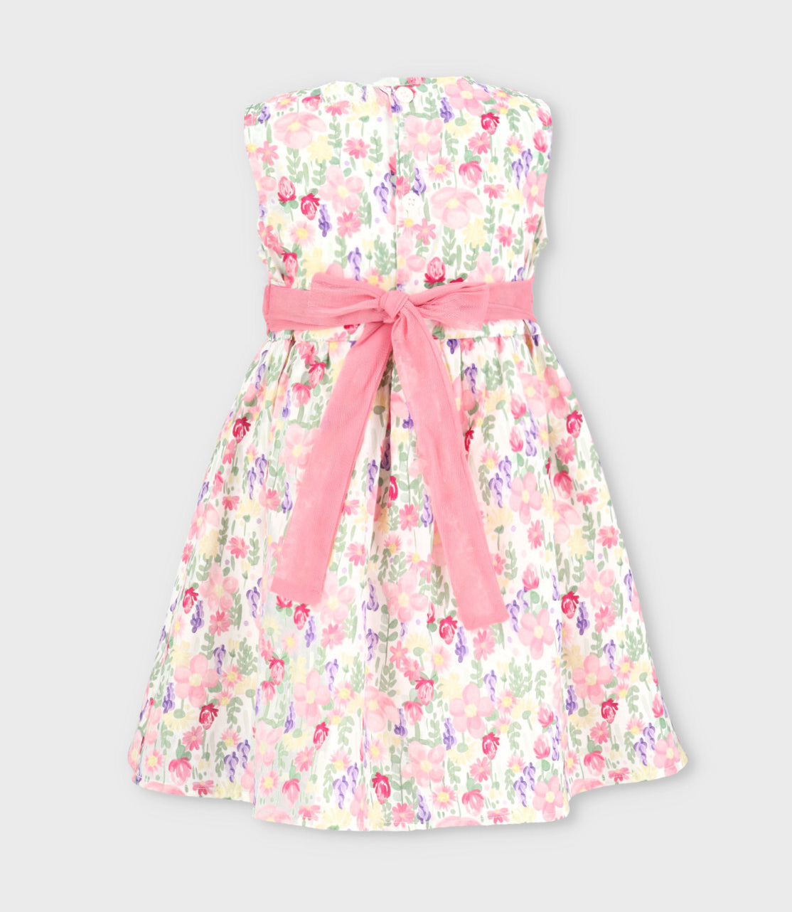 Vestido niña floreado con bolero 2 años / Blanco