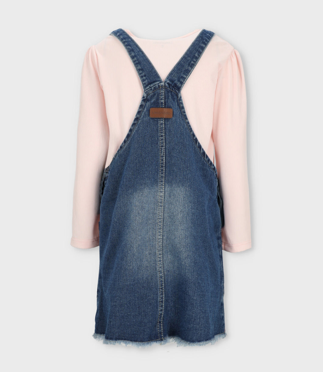 Vestido niña de denim 2 años / Azul Marino
