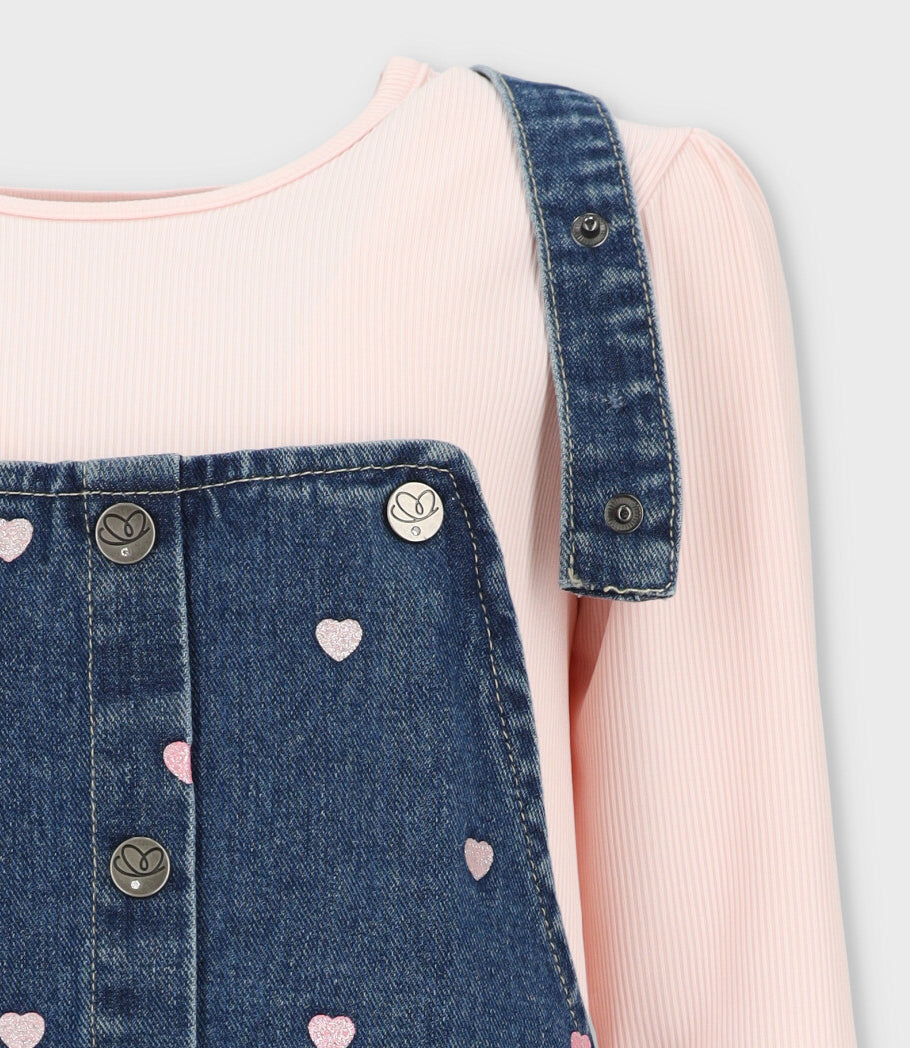 Vestido niña de denim 2 años / Azul Marino