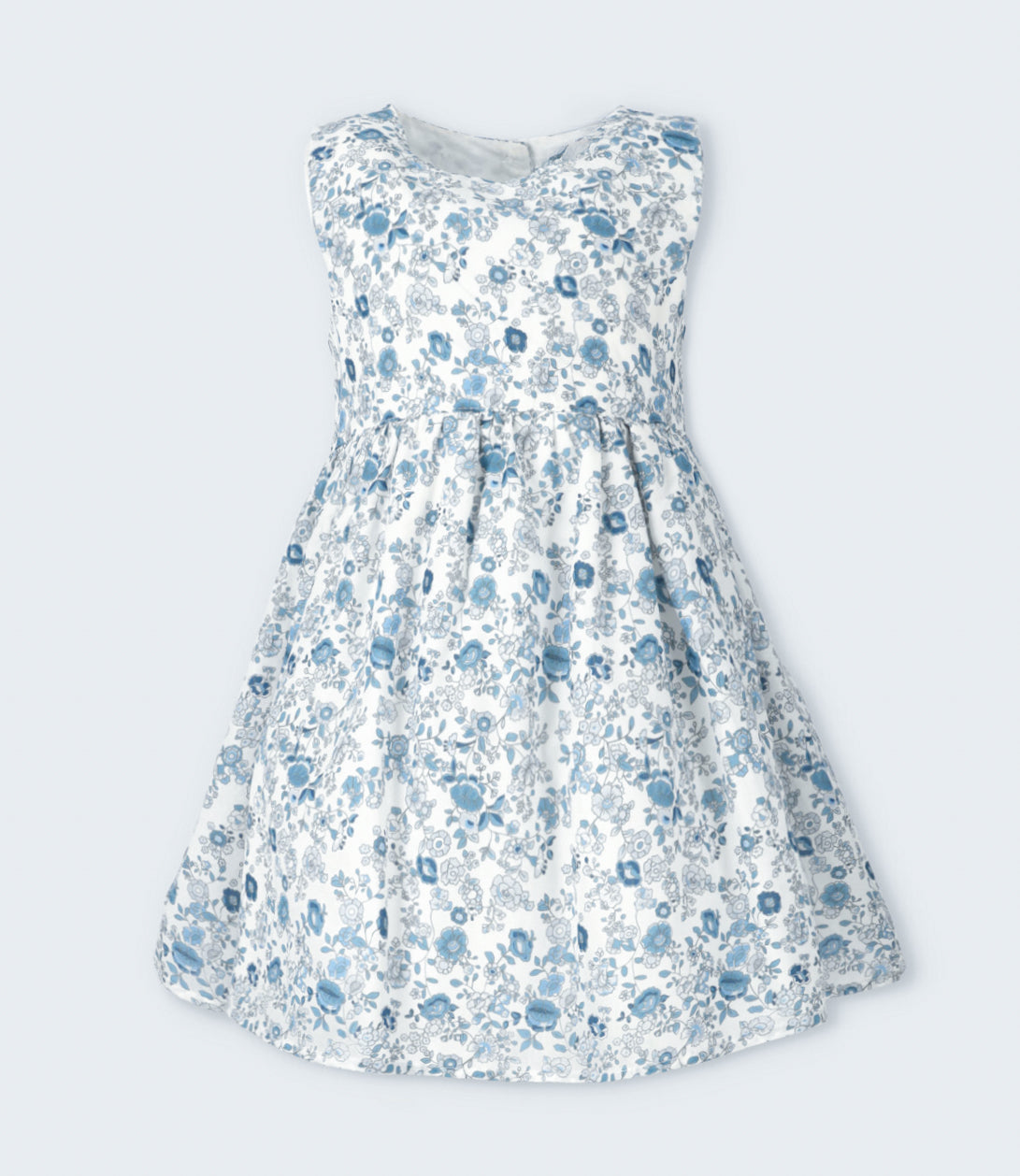 Vestido niña floreado 2 años / Azul Marino