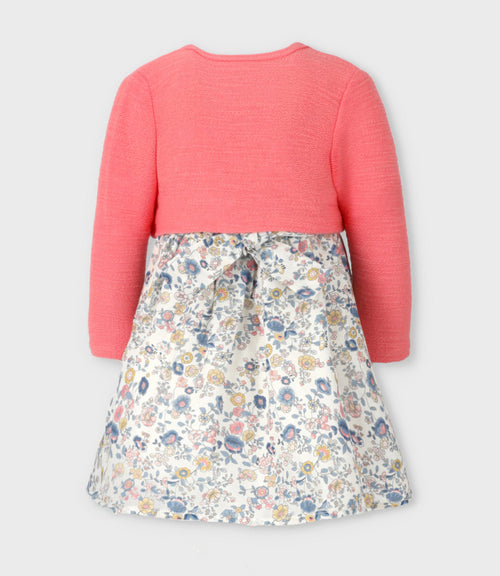 Vestido niña floreado 2 años / Coral