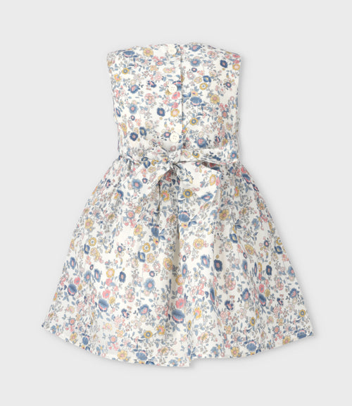 Vestido niña floreado 2 años / Coral