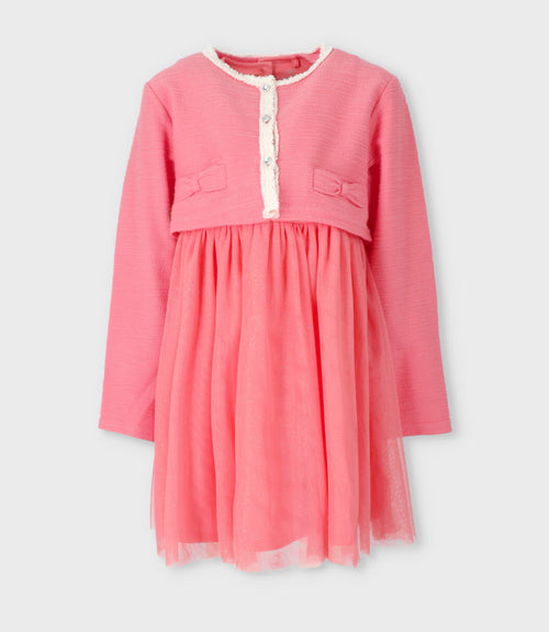 Vestido niña con bolero 2 años / Coral