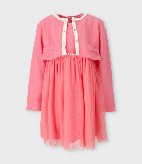 Vestido niña con bolero 2 años / Coral