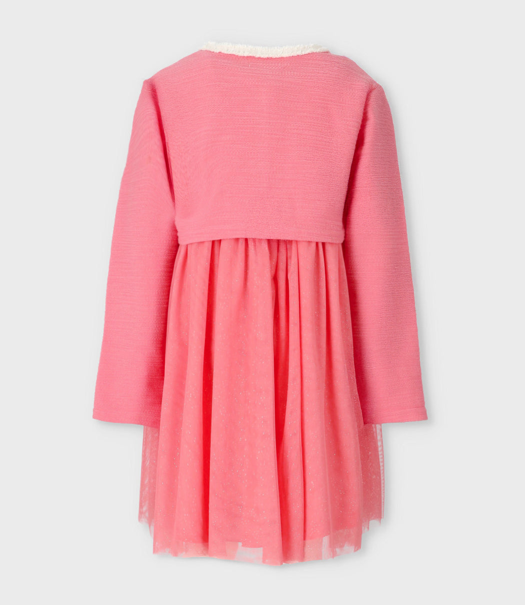 Vestido niña con bolero 2 años / Coral