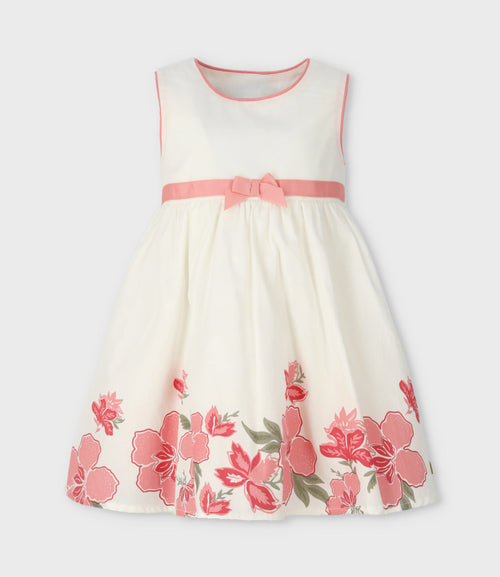 Vestido niña con flores 2 años / Blanco