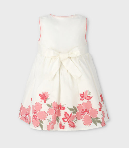 Vestido niña con flores 2 años / Blanco
