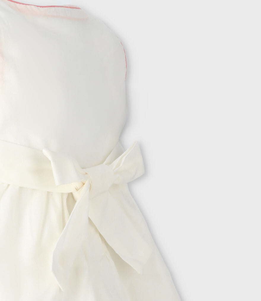 Vestido niña con flores 2 años / Blanco