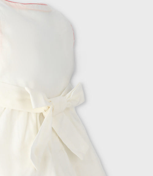 Vestido niña con flores 2 años / Blanco