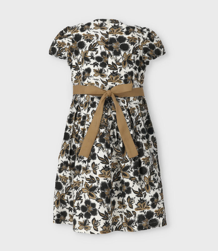 Vestido niña floreado 2 años / Negro