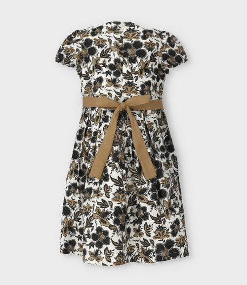 Vestido niña floreado 2 años / Negro