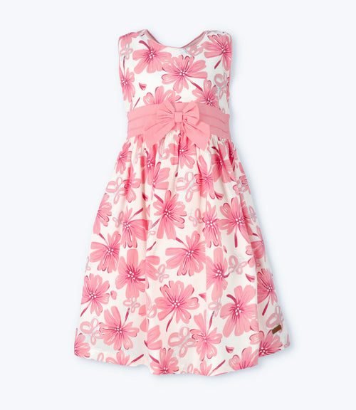 Vestido niña floreado 2 años / Rosado