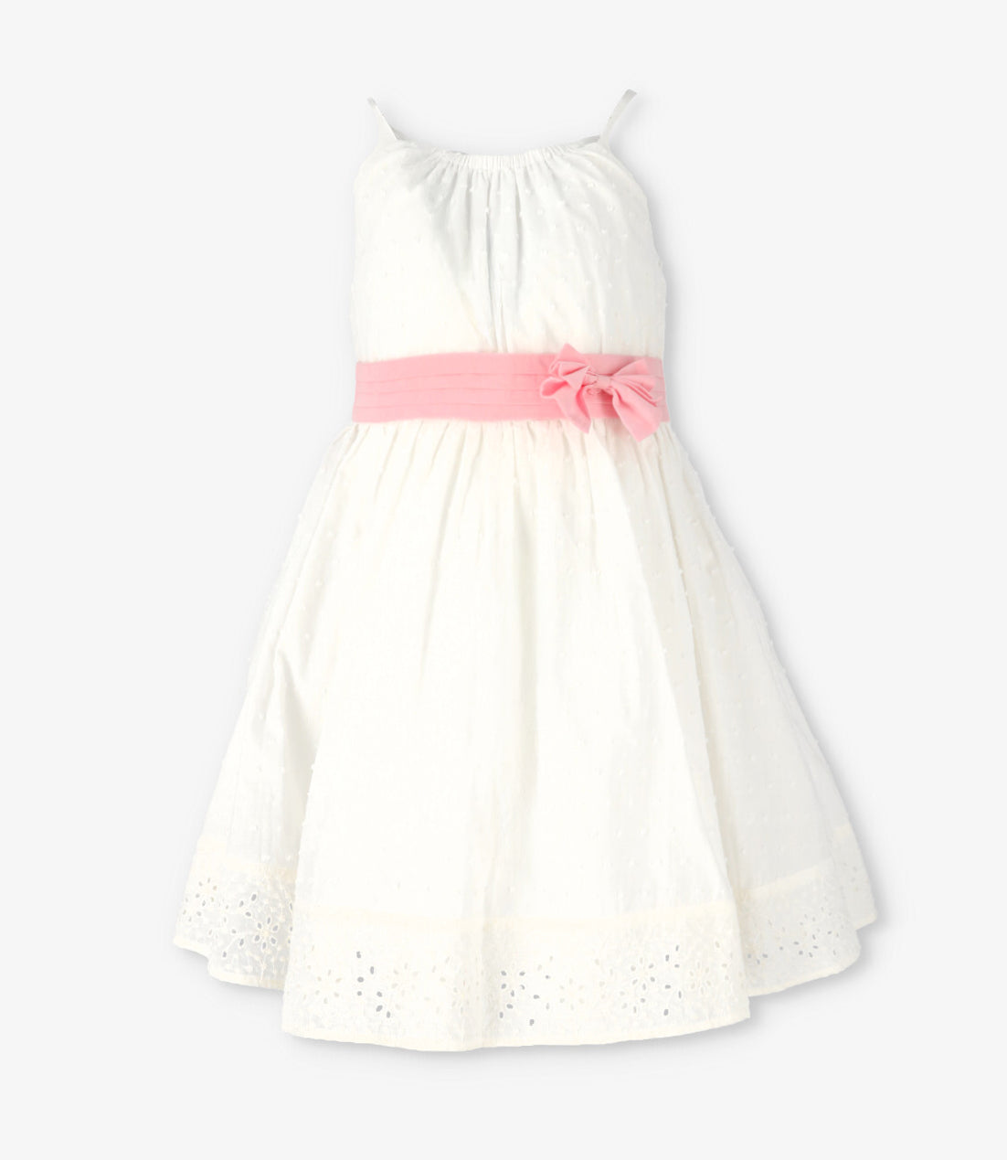 Vestido niña con lazo 2 años / Crudo