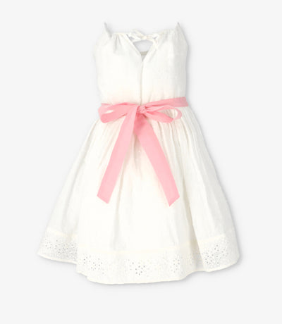 Vestido niña con lazo 2 años / Crudo