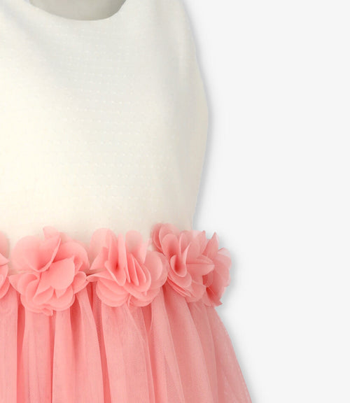 Vestido niña con flores 2 años / Rosado