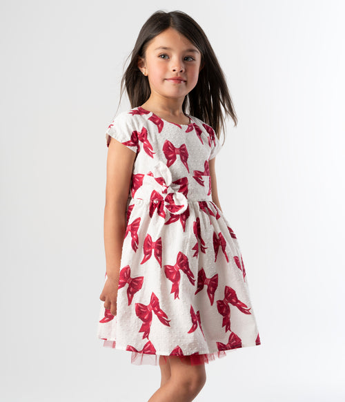 Vestido niña con lazos