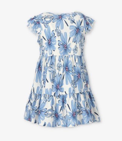 Vestido niña floreado 2 años / Celeste