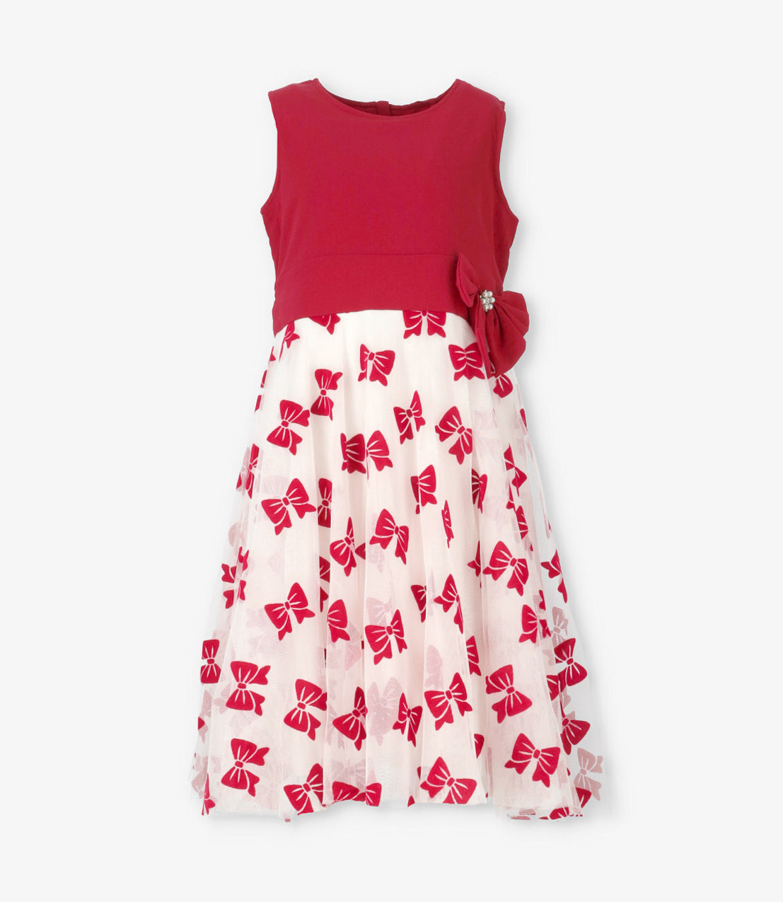 Vestido niña con lazos 2 años / Rojo