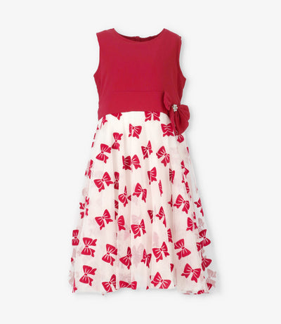 Vestido niña con lazos 2 años / Rojo