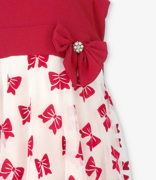 Vestido niña con lazos 2 años / Rojo