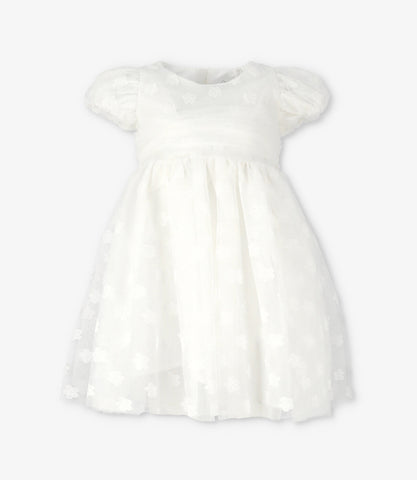 Vestido niña con flores bordadas
