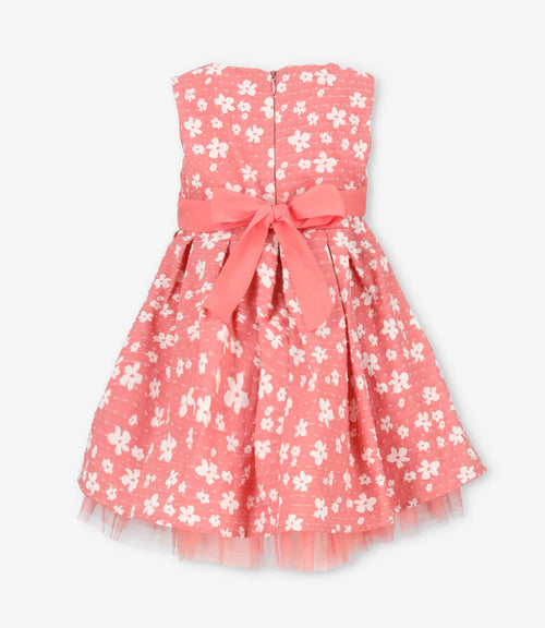 Vestido niña floreado 2 años / Coral