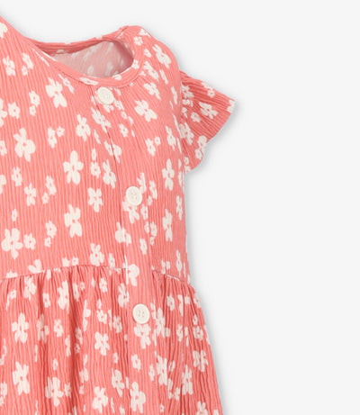 Vestido niña floreado 2 años / Coral