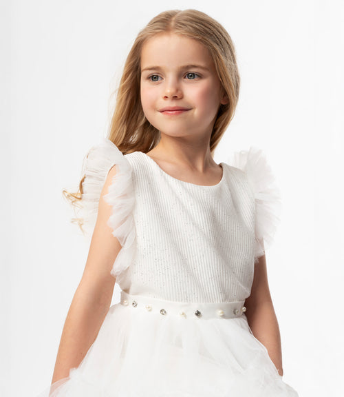 Vestido niña con vuelos