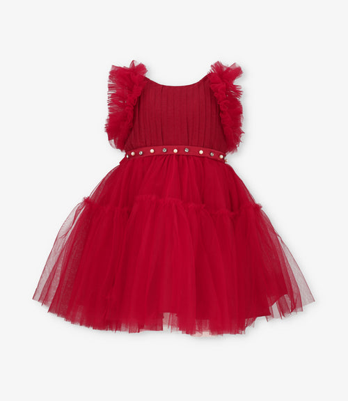 Vestido niña con vuelos 2 años / Rojo