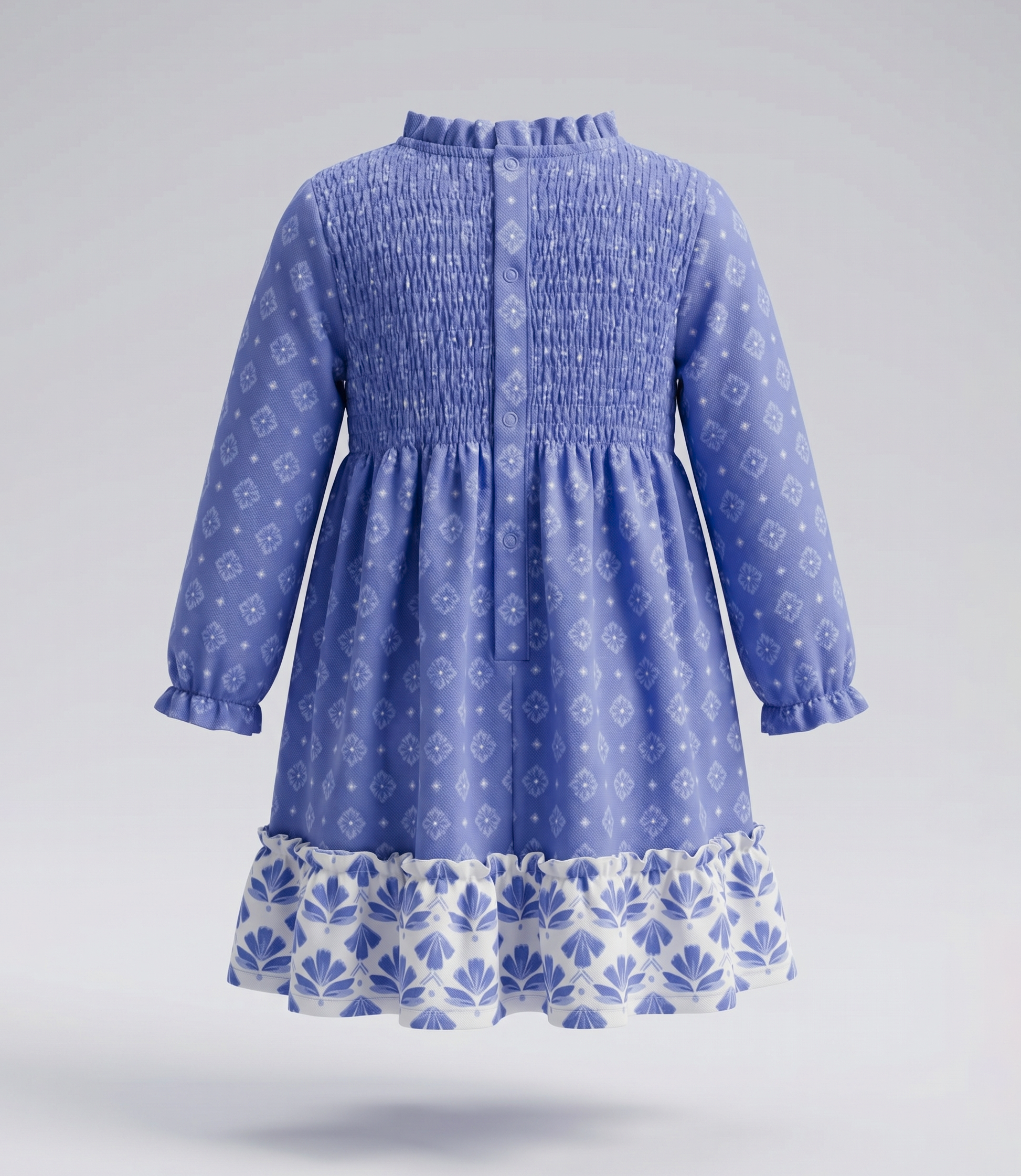 Vestido niña boho 2 años / Azul