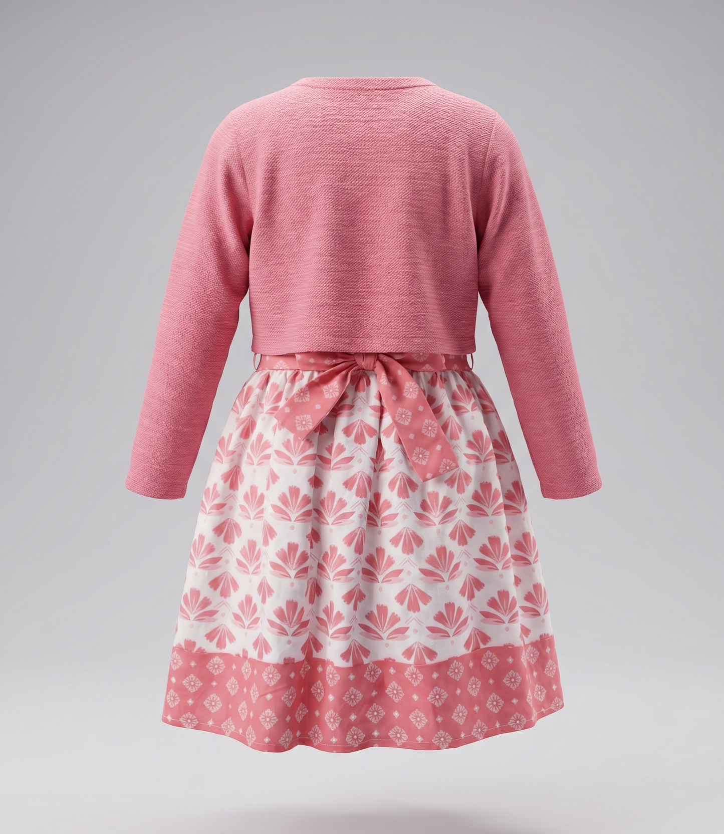 Vestido niña boho con bolero 2 años / Coral