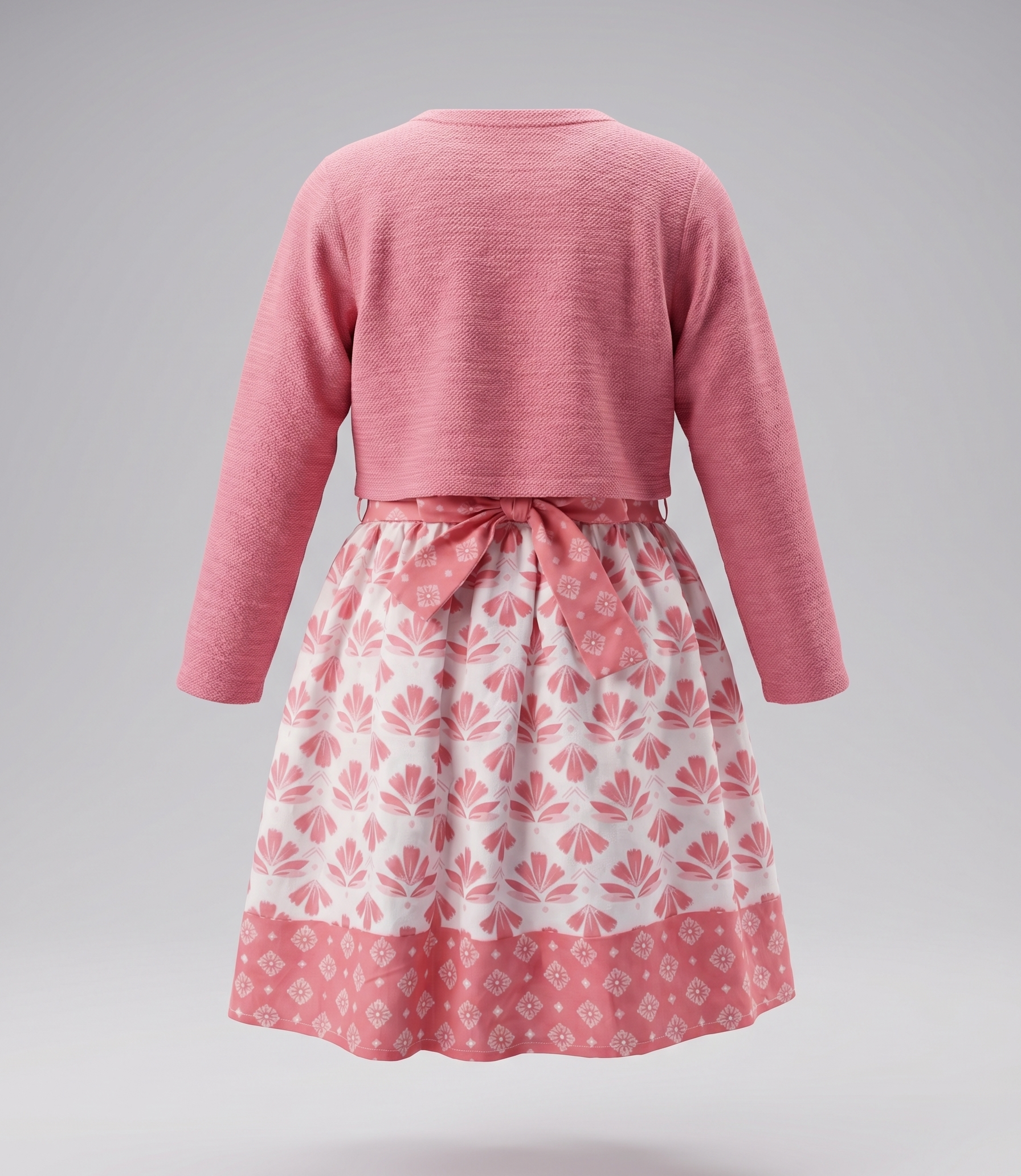 Vestido niña boho con bolero 2 años / Coral