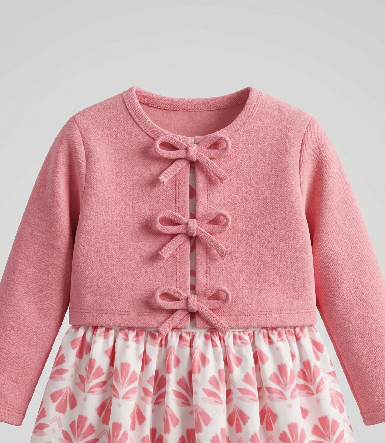 Vestido niña boho con bolero 2 años / Coral