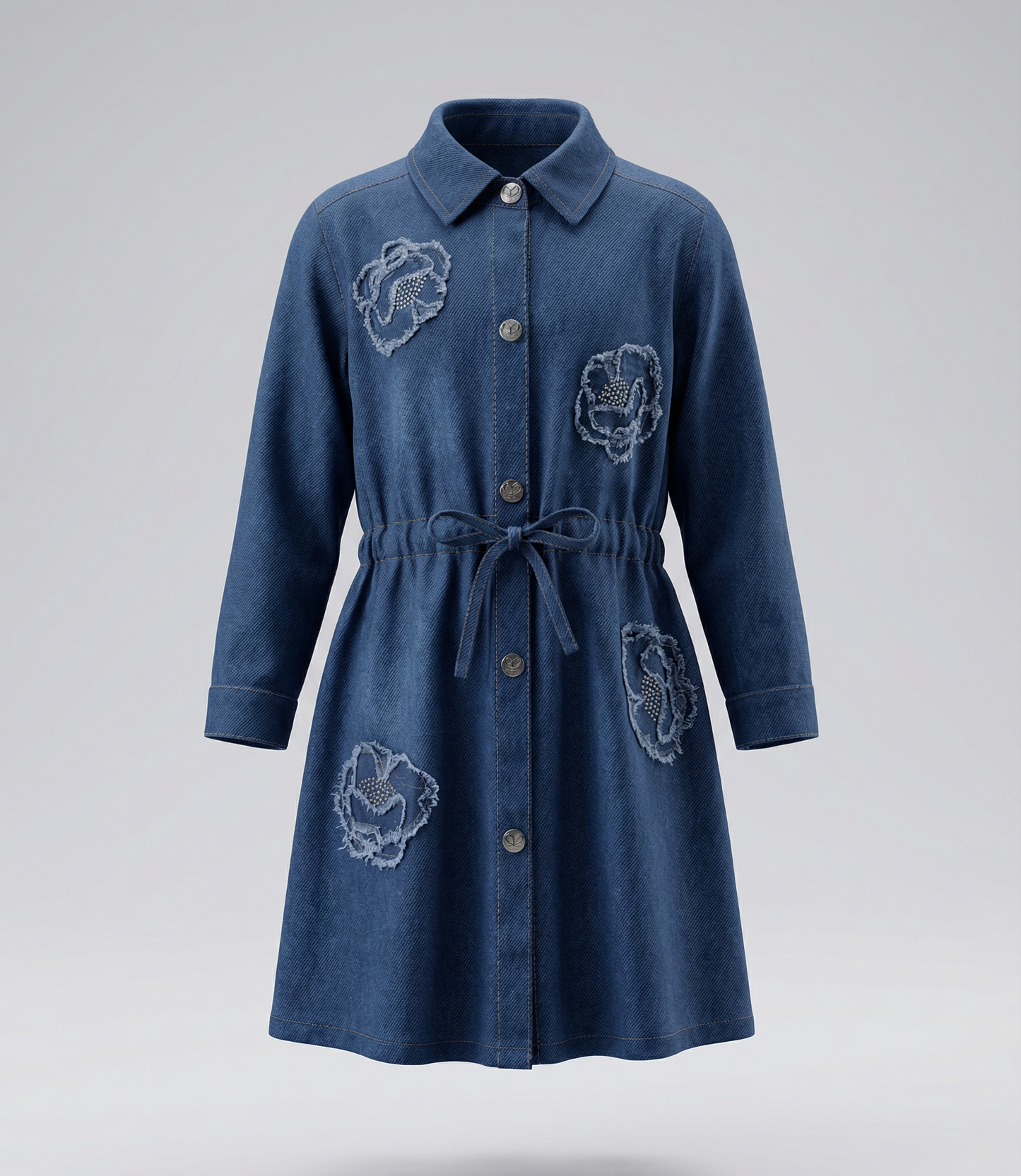 Vestido niña de denim 2 años / Azul Marino