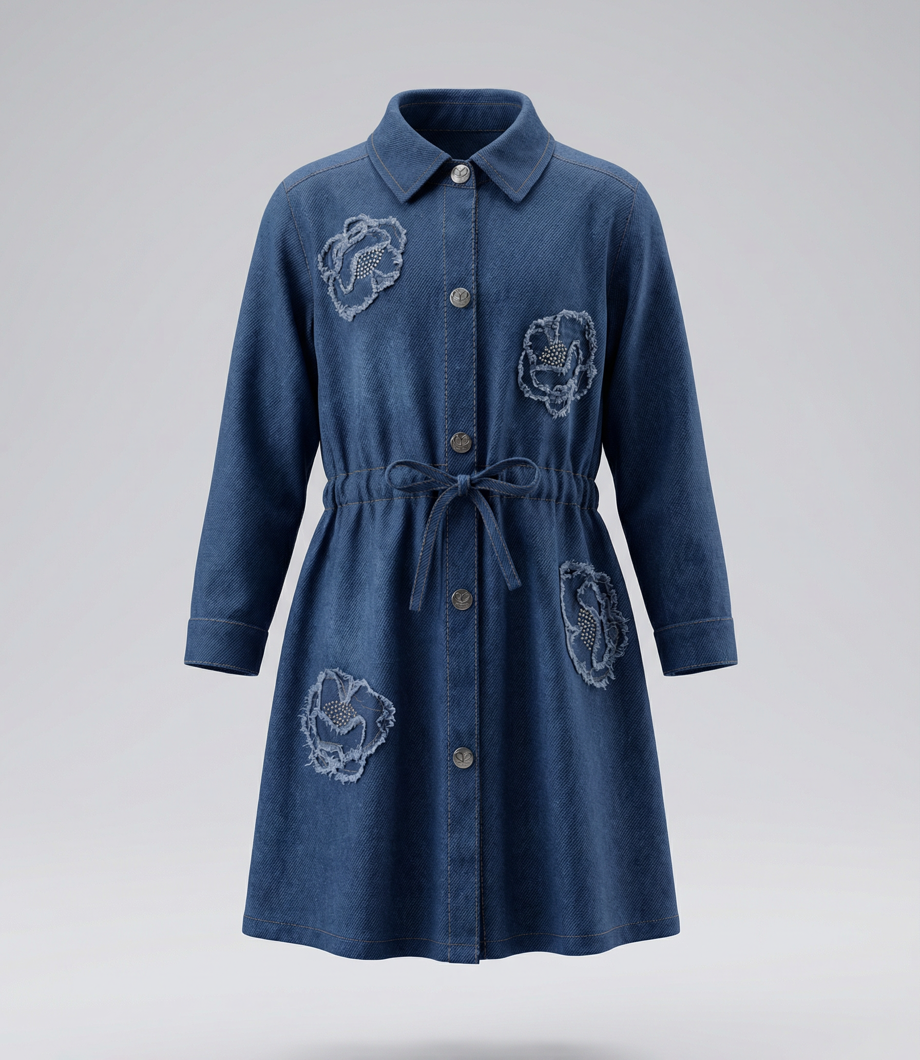 Vestido niña de denim 2 años / Azul Marino