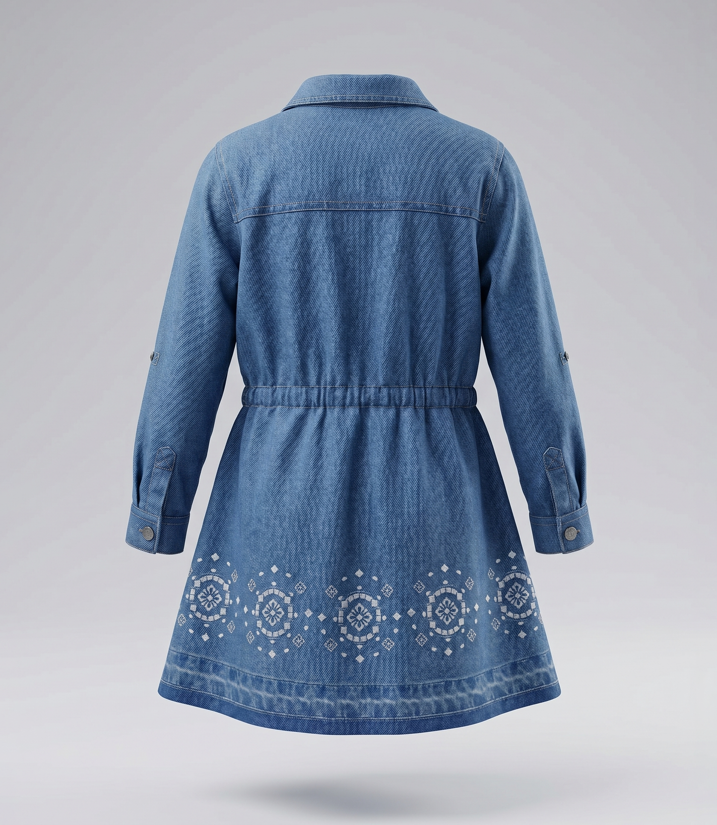Vestido niña de denim 2 años / Celeste